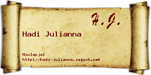 Hadi Julianna névjegykártya