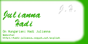 julianna hadi business card